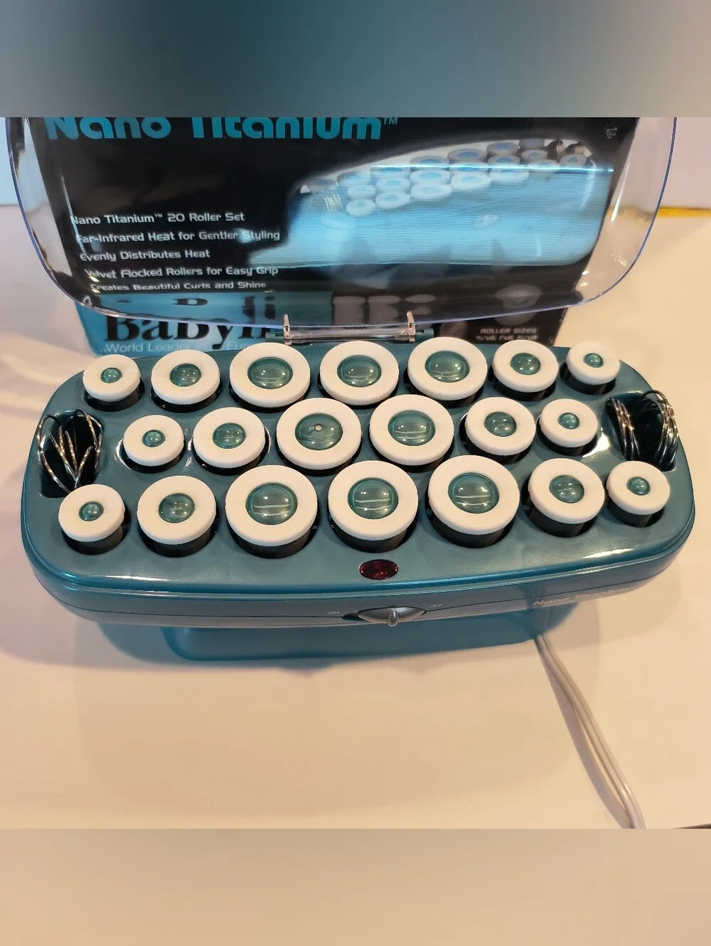 BaByliss Pro Nano Titanium 20 Roller Set - Blue & White